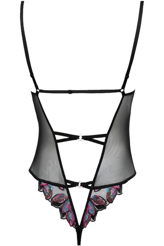 Atelier Amour Oiseau de Paradis Thong Bodysuit Black