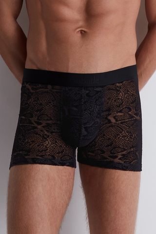 Aubade Homme Men's Black Python Boxer