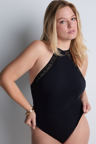 Aubade Les Bodys Open Back Bodysuit Black