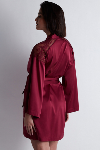 Aubade Midnight Whisper Kimono Crimson Red