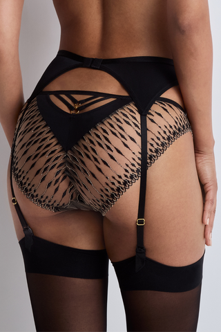 Aubade Voodoo Kiss Suspender Belt Millenium Black