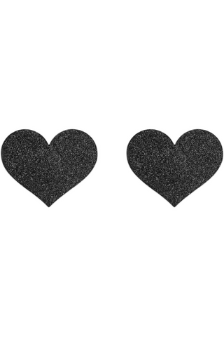 Bijoux Indiscrets Flash Heart Pasties Black