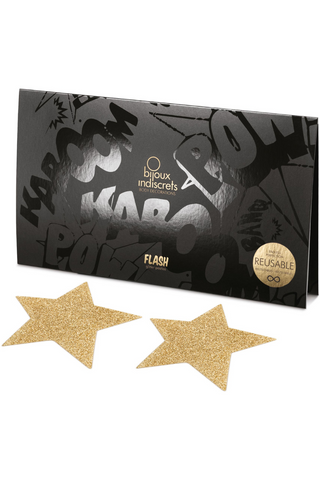 Bijoux Indiscrets Flash Star Pasties Gold