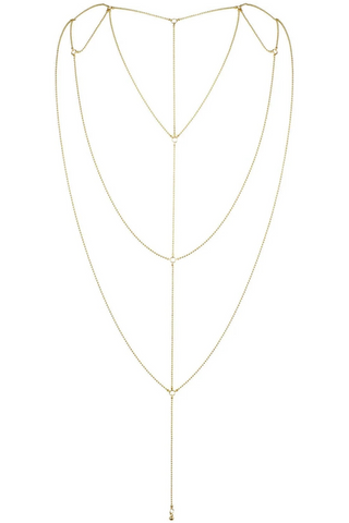 Bijoux Indiscrets Magnifique Back/Cleavage Body Chain Gold