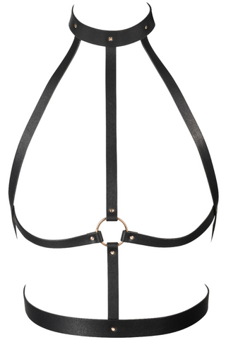 Bijoux Indiscrets Maze Vegan Leather H Harness Black