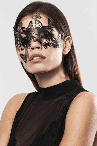 Bijoux Indiscrets Sybille Vinyl Mask Black