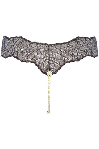 Bracli Sydney Double Pearl Thong Black