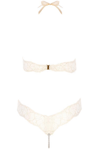 Bracli Sydney Single Pearl Ivory Lace Bodysuit - Lace Bodies