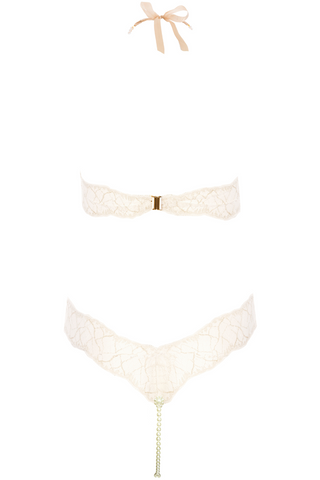 Bracli Sydney Double Pearl Lace Bodysuit Ivory - Lace Bodies