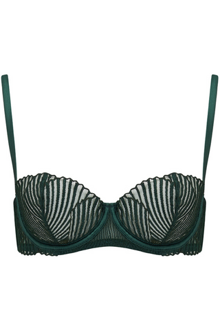 Coco de Mer Athena Balcony Bra Deep Green