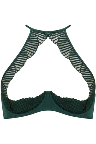 Coco de Mer Athena Quarter Cup Bra Deep Green