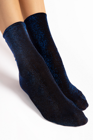 FiORE Bestie Shimmer Socks Blue 60 Denier