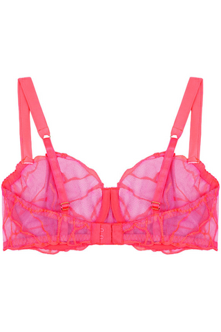 Fleur of England Cleo Balcony Bra Bright Coral