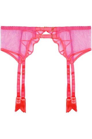 Fleur of England Cleo Suspender Belt Bright Coral