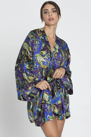 Lise Charmel Mid-Length Silk Robe | Dentelle Cashmer Nightwear