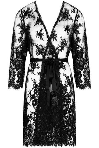 Lise Charmel Désirs de Venise Mid-Length Robe Black