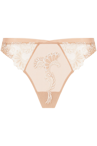 Lise Charmel Dressing Floral Tanga Thong Ambre Nacre