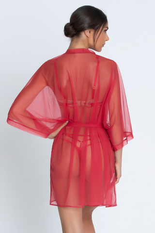 Lise Charmel Sheer Red Mid-Length Robe | Eblouissant Eros