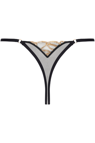 Lise Charmel Eclats d’or Mini Thong Black & Gold