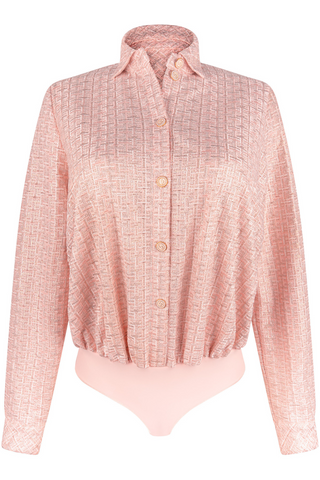 Louisa Bracq Tweegy Blouse Bodysuit Nude Rose