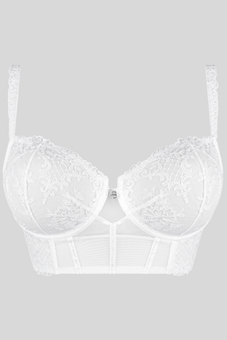 Louisa Bracq Victoria White Bustier Bra | White Lingerie