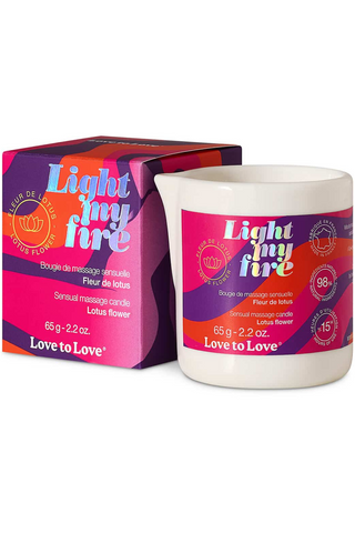 Love to Love Lotus Flower Massage Candle 65g | Light My Fire