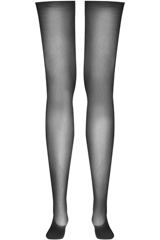 Maison Close Black Double Side Seam Cut & Curled Stockings