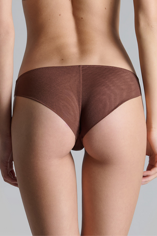 Maison Close Corps à Corps Sheer Brief Brown