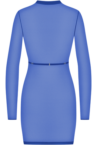 Maison Close Corps à Corps Mini Dress with Harness Neon Blue