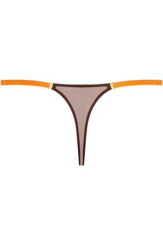 Maison Close Corps à Corps Sheer Mini Thong Brown