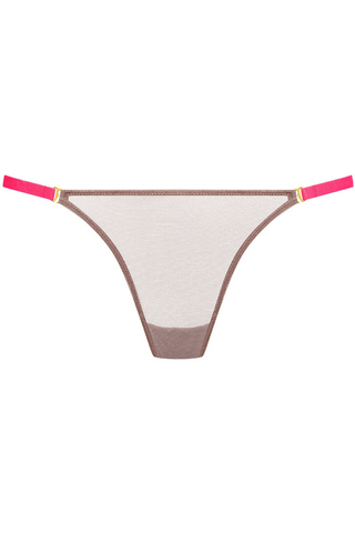 Maison Close Corps à Corps Sheer Mini Thong Taupe