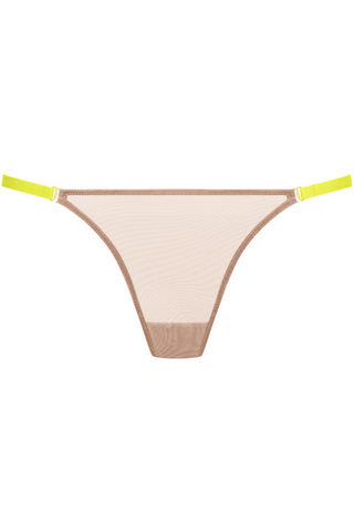 Maison Close Corps à Corps Mini Thong Vanilla/Neon Yellow