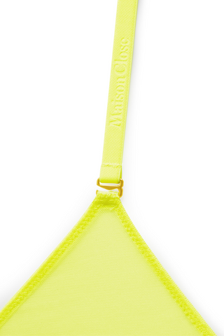 Maison Close Corps à Corps Neon Triangle Bra Yellow