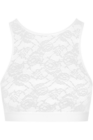 Maison Close Flashback Lace Bralette White