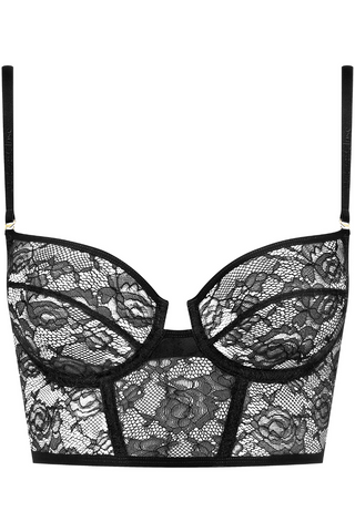 Maison Close Flashback Lace Bustier Black