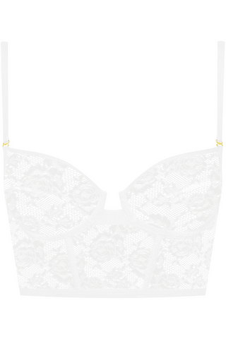 Maison Close Flashback Lace Bustier White