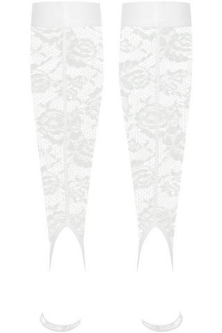 Maison Close Flashback Lace Leg Warmers White