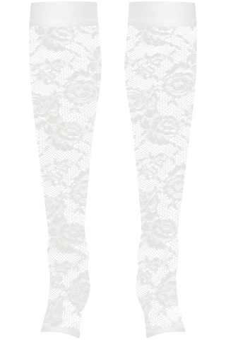 Maison Close Flashback Lace Leg Warmers White