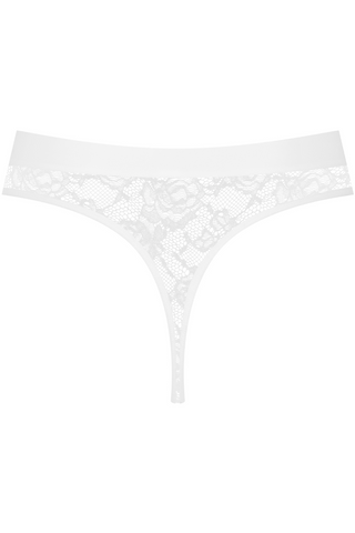 Maison Close Flashback Lace High Waist Thong White