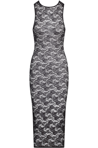 Maison Close Flashback Lace Sleeveless Midi Dress Black