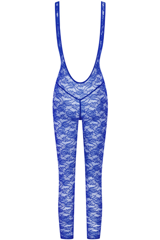 Maison Close Flashback Open Back Jumpsuit Blue