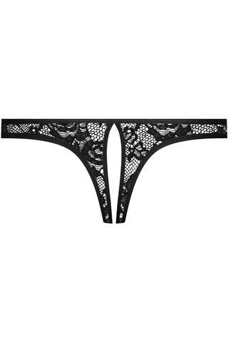 Maison Close Flashback Lace Open Mini Brief Black