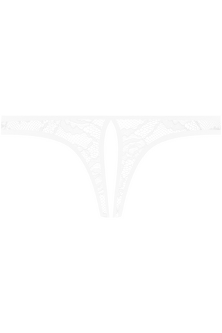 Maison Close Flashback Lace Open Mini Brief White