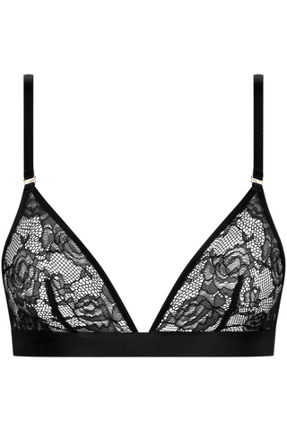 Maison Close Flashback Lace Triangle Bra Black