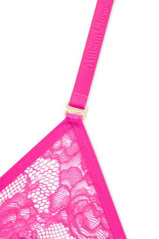 Maison Close Flashback Triangle Bra Neon Pink