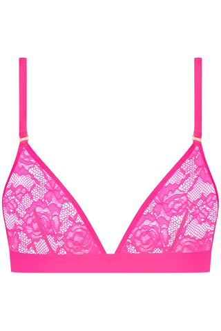 Maison Close Flashback Triangle Bra Neon Pink