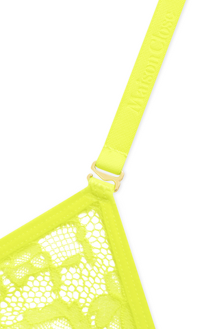 Maison Close Flashback Triangle Bra Neon Yellow