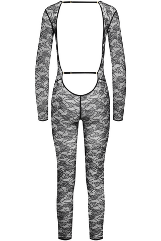 Maison Close Flashback V Neck Long Sleeve Jumpsuit Black