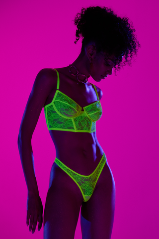 Maison Close Flashback Wire Bra Neon Yellow