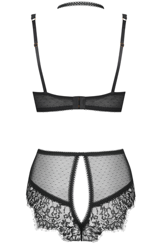 Maison Close Inspiration Divine Triangle Bra & Harness Brief Black